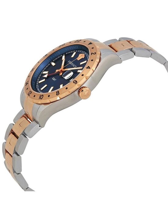 NWT Versace Hellenyium GMT Blue Dial Men\'s Watch